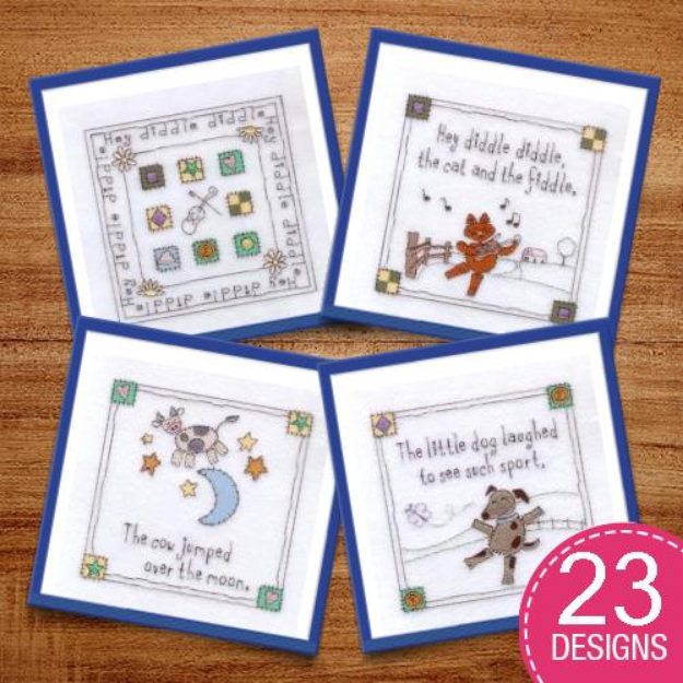Picture of Hey Diddle Diddle Story Book Embroidery Design Pack
