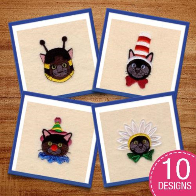 Picture of Costume Cats Design Pack Embroidery Design Pack