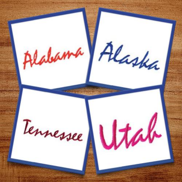 Picture of State Names Embroidery Design Pack