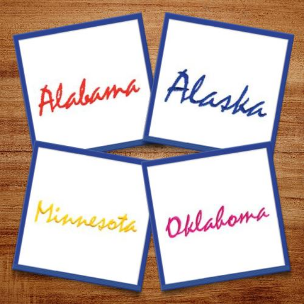 Picture of State Names - Mega Pack Embroidery Design Pack