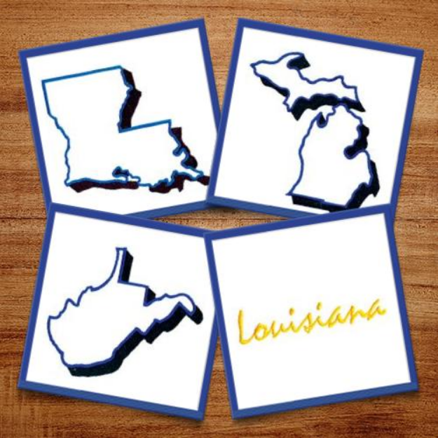 Picture of States & Names Embroidery Design Pack