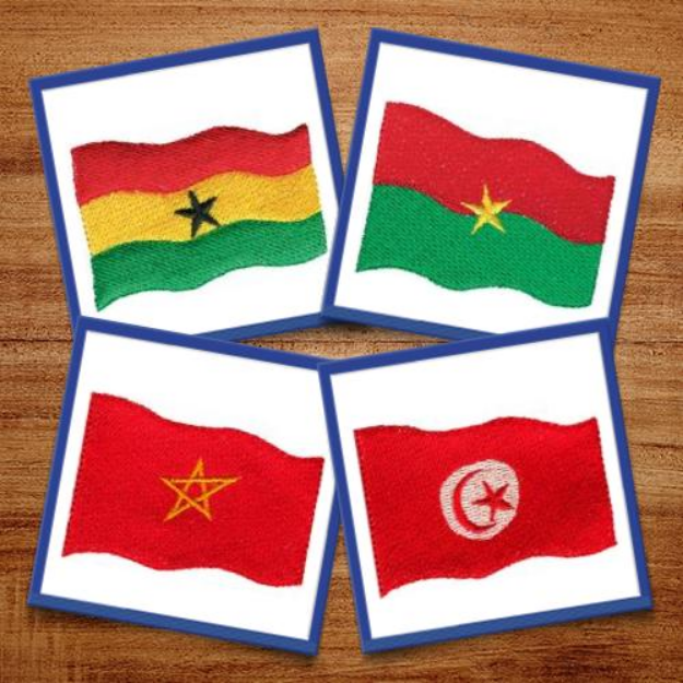 Picture of African Flags Embroidery Design Pack