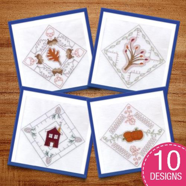 Picture of Thanksgiving Potholders Embroidery Design Pack