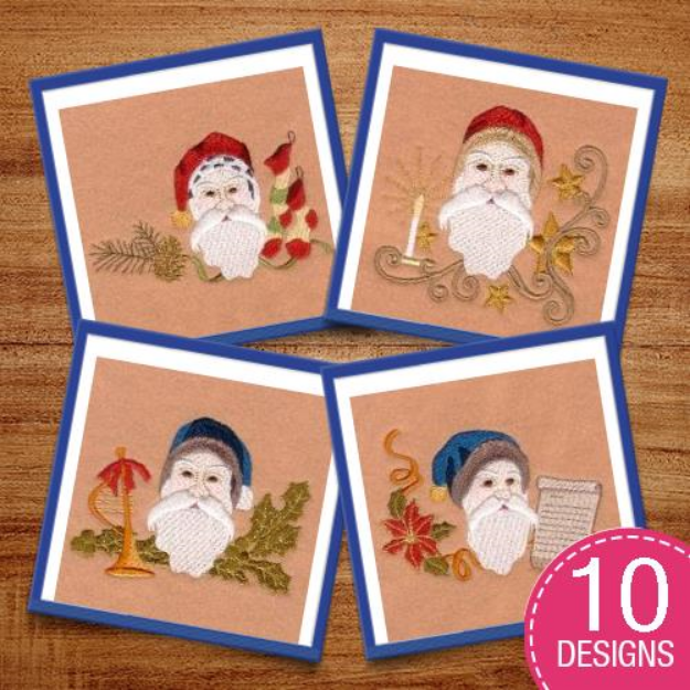 Picture of Victorian Santas Embroidery Design Pack