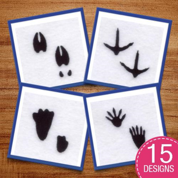 Picture of Animal Tracks Embroidery Design Pack