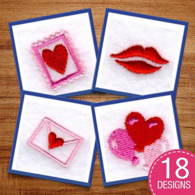 Picture of Valentine Bingo Icons Embroidery Design Pack