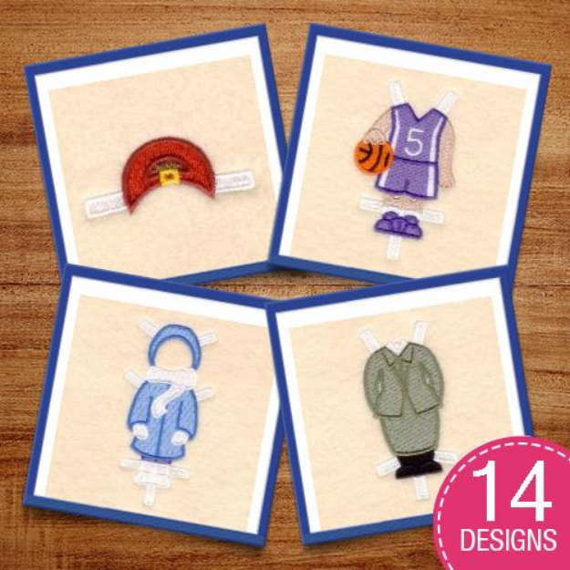 Picture of Paper Dolls Embroidery Design Pack