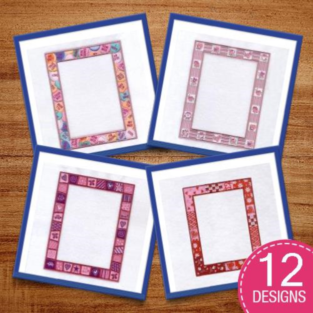 Picture of Valentine Frames Embroidery Design Pack