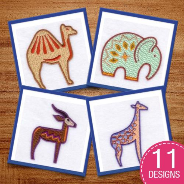 Picture of African Animals Embroidery Design Pack