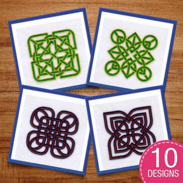 Picture of Celtic Knot 2 Color Embroidery Design Pack