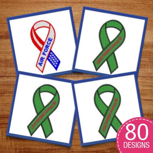 Picture of Mixed Awareness Ribbons Embroidery Design Pack