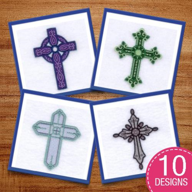 Picture of Decorative Crosses Embroidery Design Pack