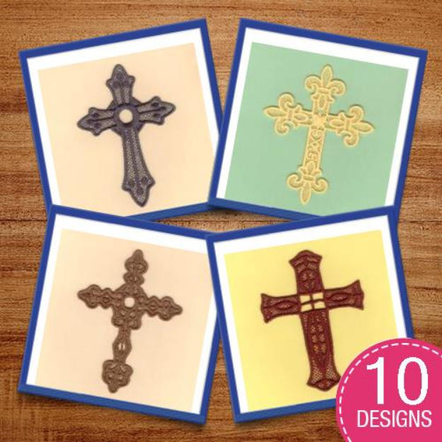 Picture of Free Standing Lace Crosses Embroidery Design Pack