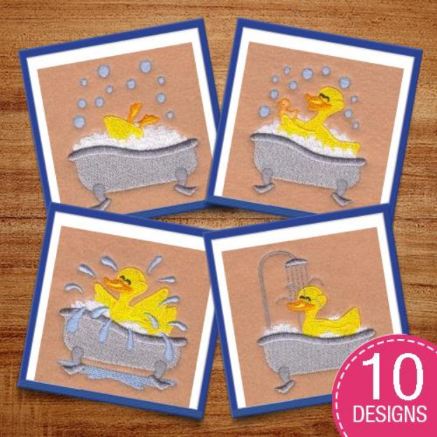 Picture of Rubber Ducky Scenes Embroidery Design Pack