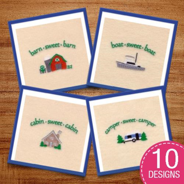 Picture of Home Sweet Home Sayings Embroidery Design Pack