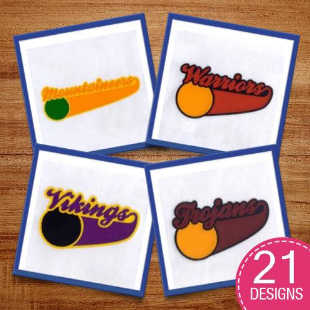 Picture of Mascot Applique Embroidery Design Pack
