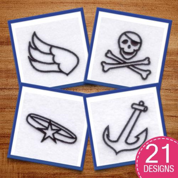 Picture of Mascot Emblems Embroidery Design Pack