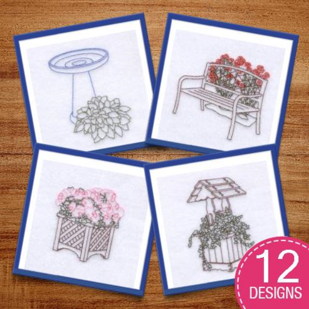 Picture of Garden Scenes Embroidery Design Pack