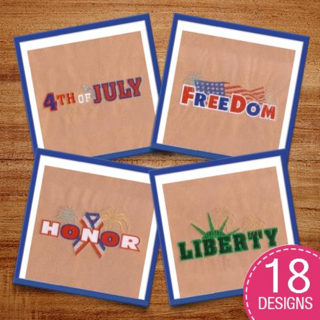 Picture of Fourth of July Spirit Combined Embroidery Design Pack
