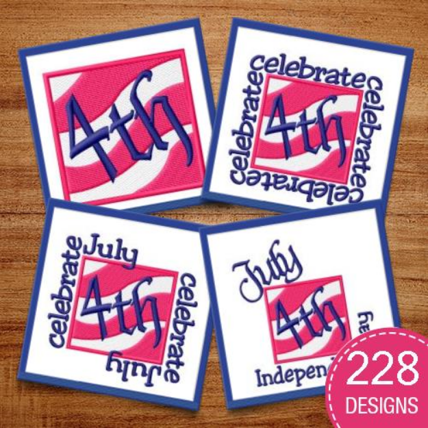 Picture of 4th of July MEGA PACK Embroidery Design Pack