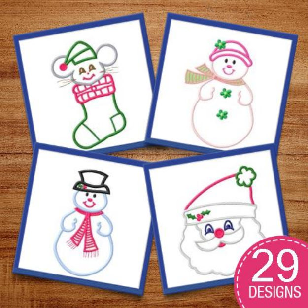 Picture of Christmas Embroidery Design Pack