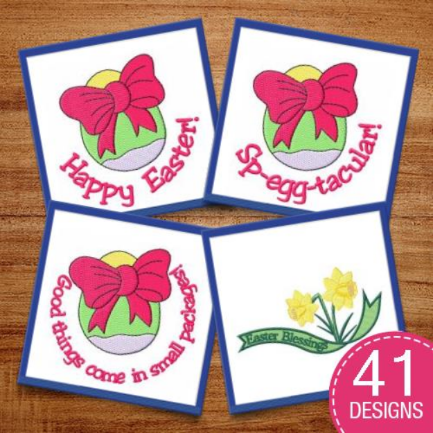 Picture of Easter-Text Embroidery Design Pack