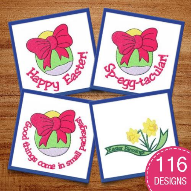 Picture of Easter-Text Combo Embroidery Design Pack