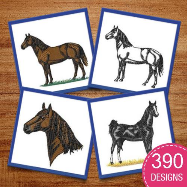 Picture of Horses Mega Pack Embroidery Design Pack