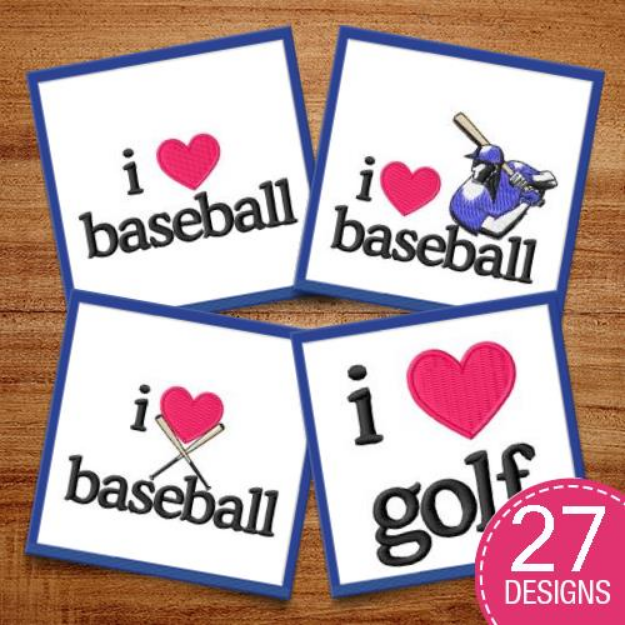 Picture of Warm Season Sports Embroidery Design Pack