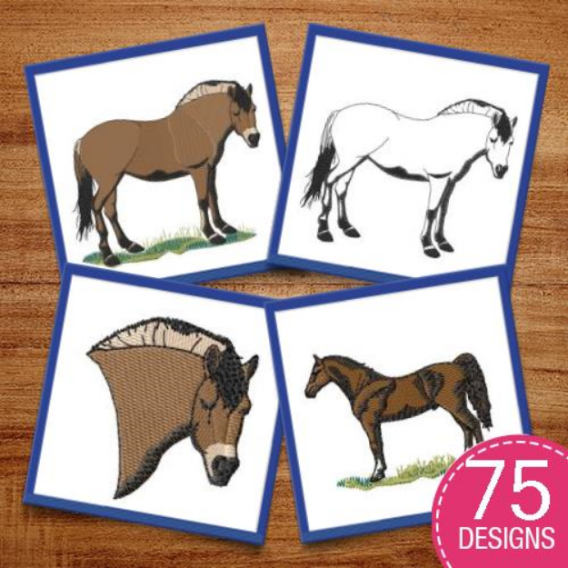 Picture of Ponies & Horses Embroidery Design Pack