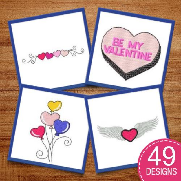 Picture of Valentine Be Mine Embroidery Design Pack