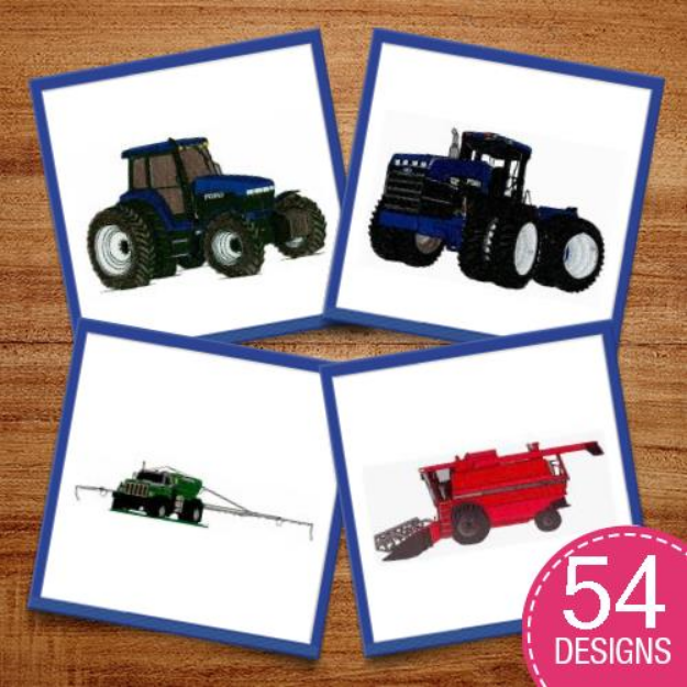 Picture of Farm Equipment Embroidery Design Pack
