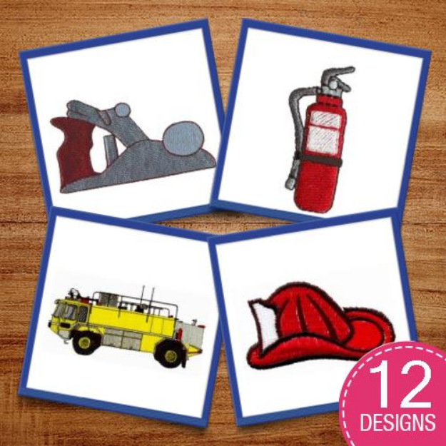 Picture of Fire Equipment Embroidery Design Pack