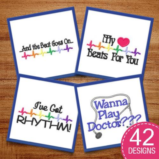 Picture of Nurses Rock! Embroidery Design Pack