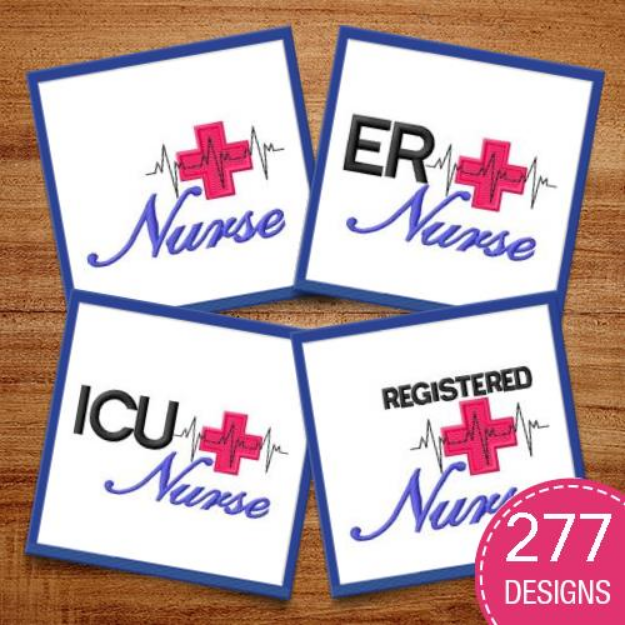 Picture of Professional Nurses Embroidery Design Pack