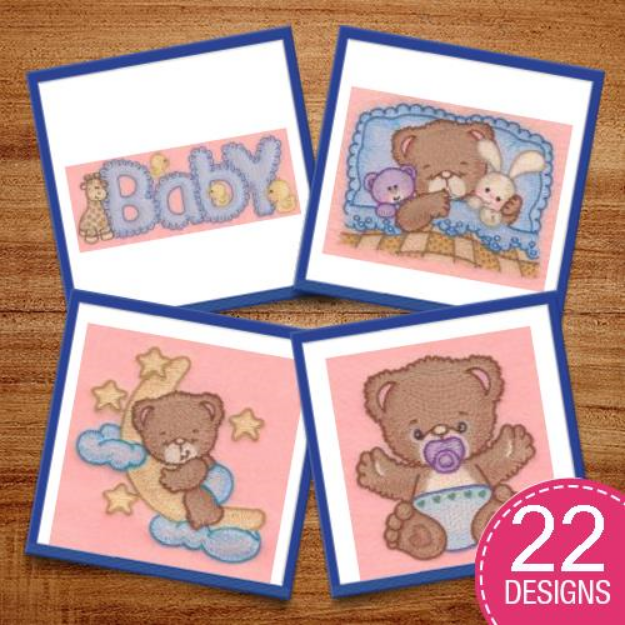 Picture of Baby Bears Embroidery Design Pack