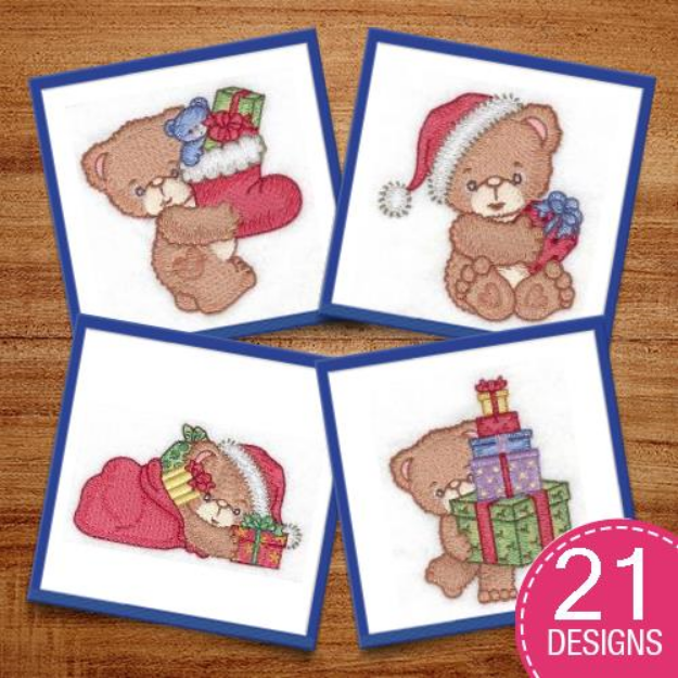 Picture of Christmas Bears  Embroidery Design Pack