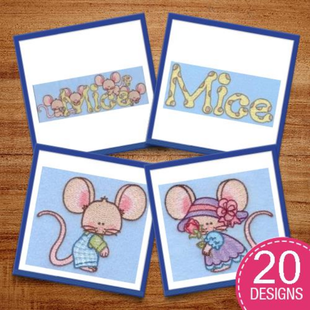 Picture of Mice Capades Embroidery Design Pack