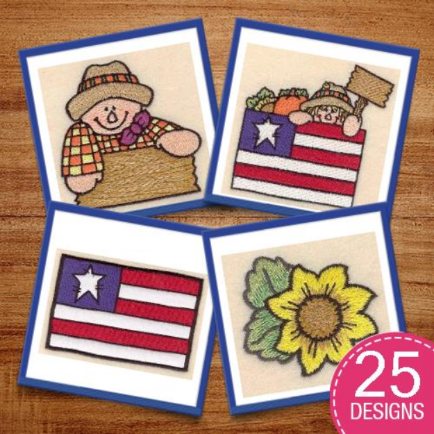 Picture of American Fall Slim Pack Embroidery Design Pack