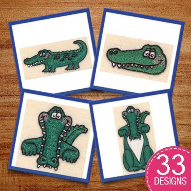 Picture of Alligator Embroidery Design Pack