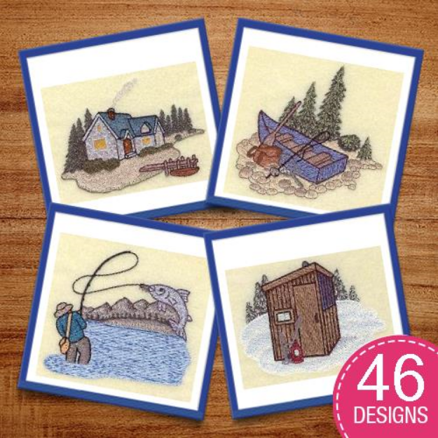 Picture of Fisherman's Cozy Cottage Embroidery Design Pack