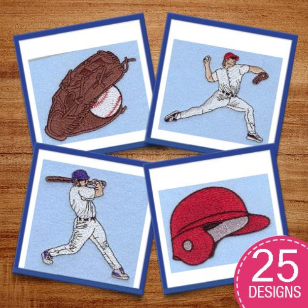 Picture of Baseball Embroidery Design Pack