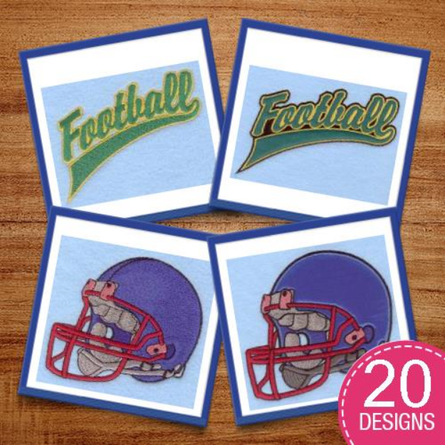 Picture of Football Volume 1 Embroidery Design Pack
