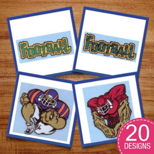 Picture of Football Volume 2 Embroidery Design Pack
