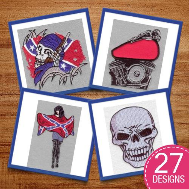 Picture of Bad To The Bone Embroidery Design Pack