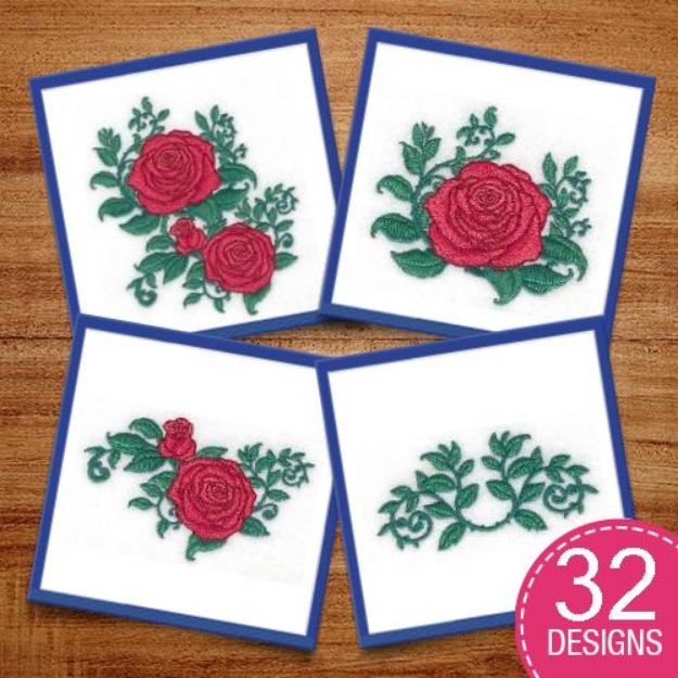 Picture of Garden Glory Roses Embroidery Design Pack
