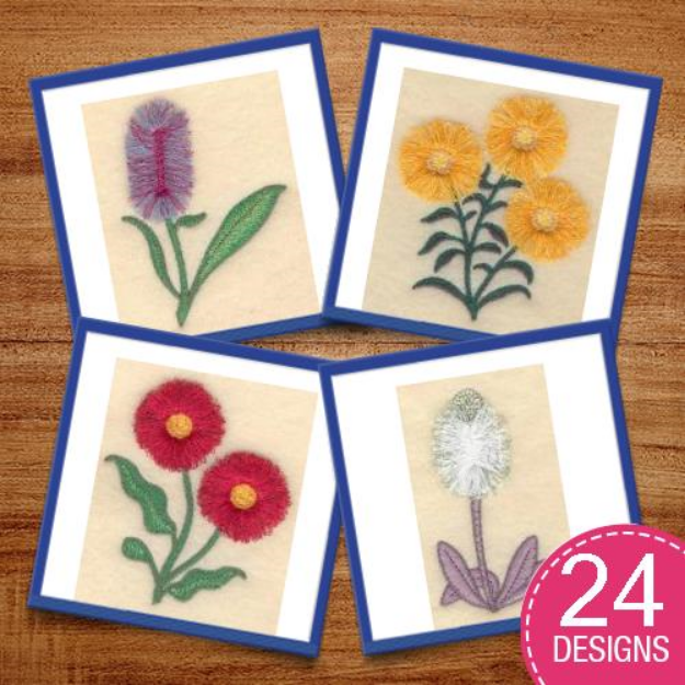 Picture of Fringe Flowers Volume 2 Embroidery Design Pack