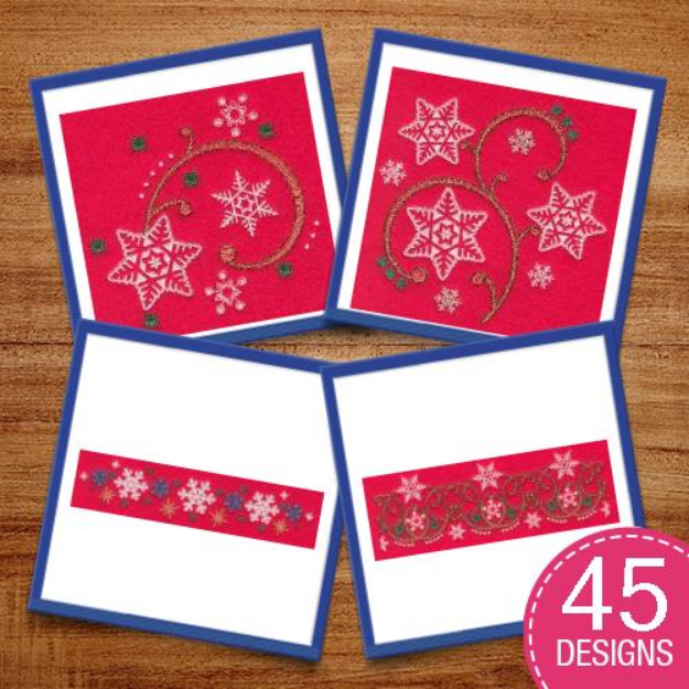 Picture of Whimsical Snowflakes Embroidery Design Pack