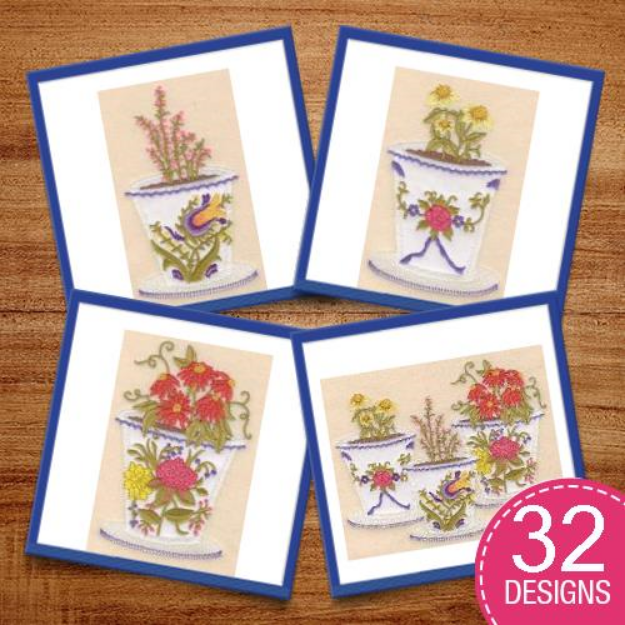 Picture of Aunt Ilsa's Flowers  Embroidery Design Pack