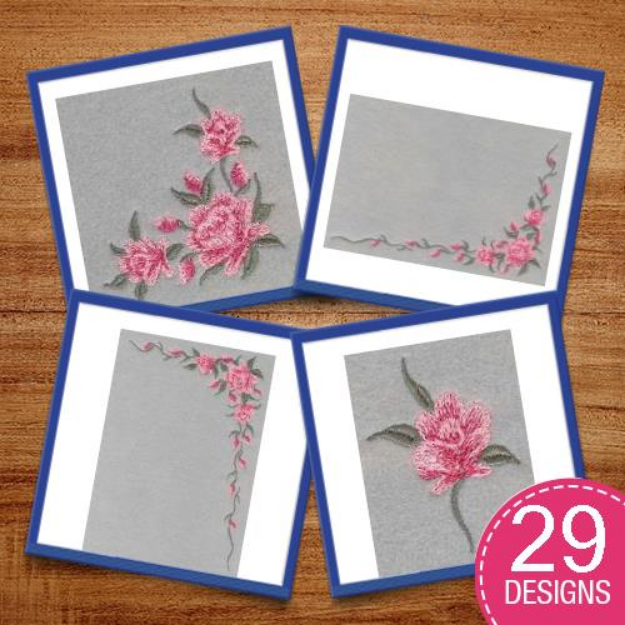 Picture of English Rose  Embroidery Design Pack